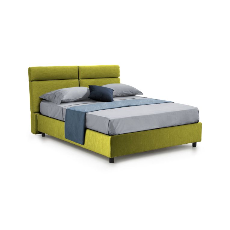 Letto matrimoniale contenitore verde 177x216cm struttura in metallo - Alcatron