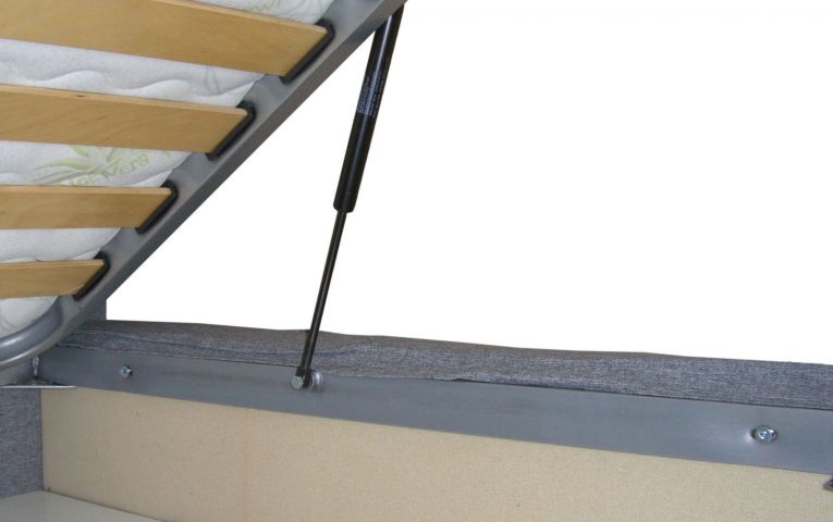 Letto matrimoniale Cornelia, Letto contenitore con rivestimento in tessuto, 100% Made in Italy, Apertura frontale, adatto per materasso 160x190 cm, Beige