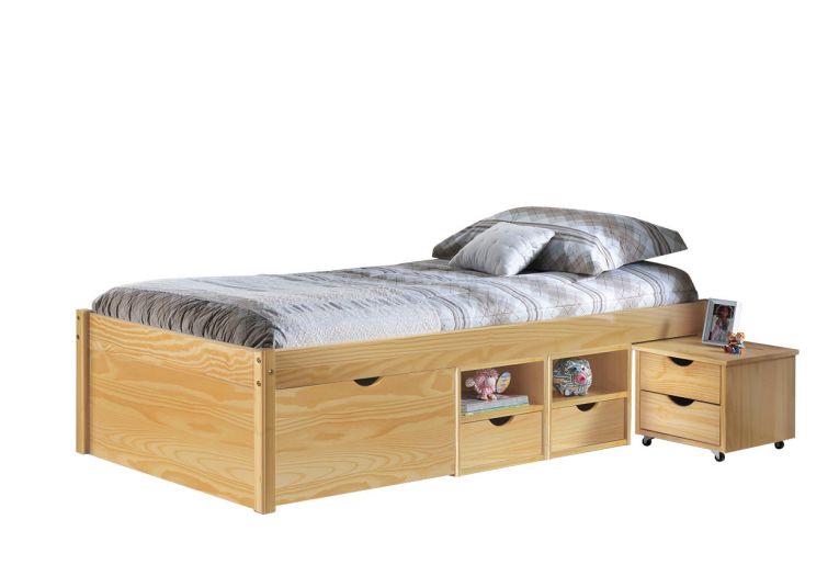 Letto matrimoniale Cuxhaven, Sommier per camera da letto, Giroletto per stanza, Struttura porta materasso, 96x209 h48 cm, Rovere