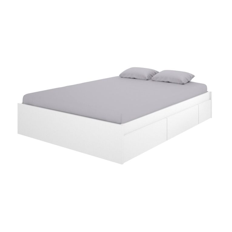 Letto matrimoniale economico bianco 160x197cm - Angus