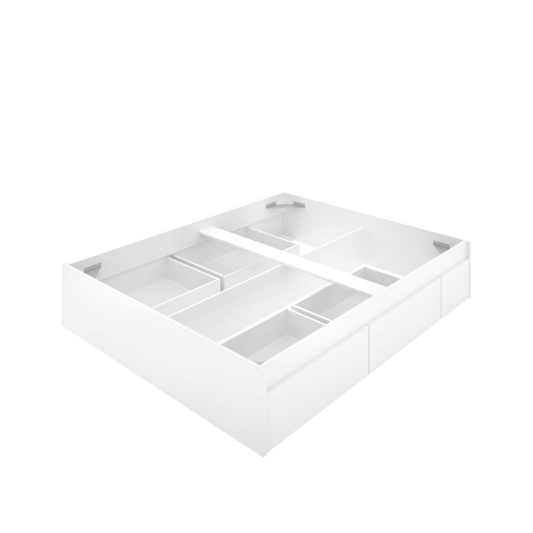 Letto matrimoniale economico bianco 160x197cm - Angus