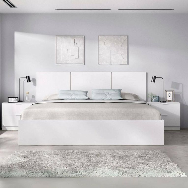 Letto matrimoniale economico bianco 205x266cm - Marika