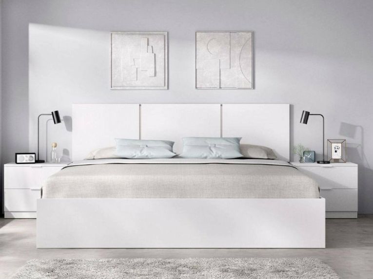 Letto matrimoniale economico bianco 205x266cm - Marika