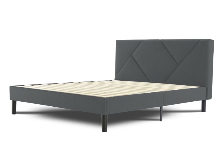 Letto matrimoniale grigio 169x214cm imbottito - Hypnos