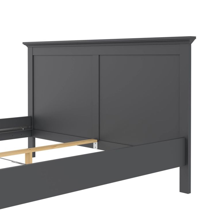 Letto matrimoniale grigio 199x210cm - Fusi