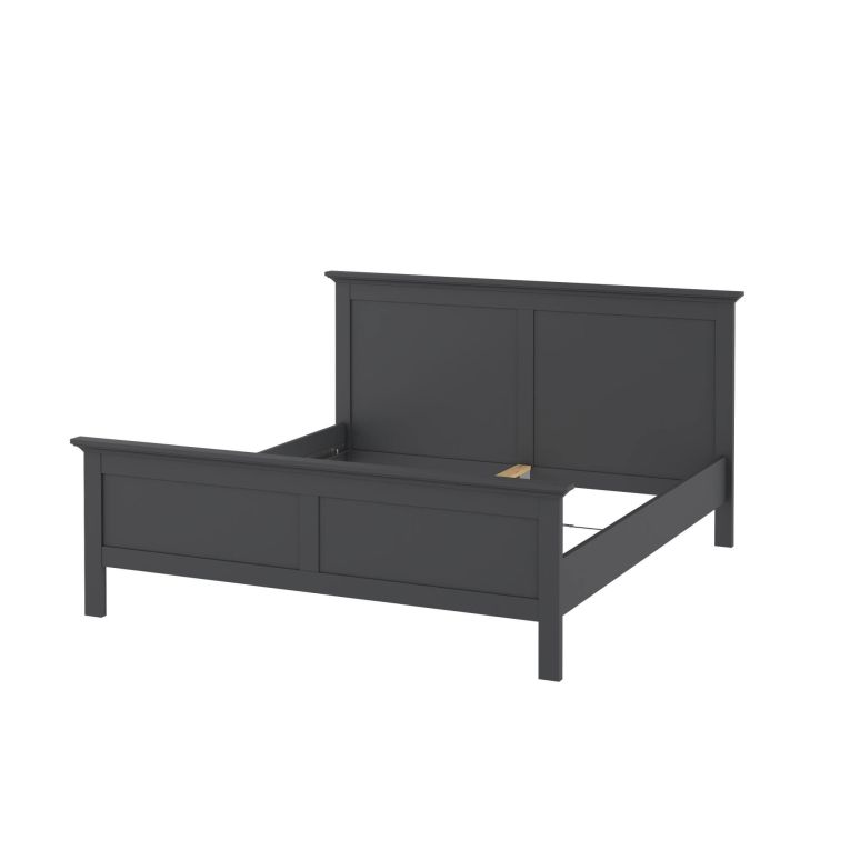Letto matrimoniale grigio 199x210cm - Fusi