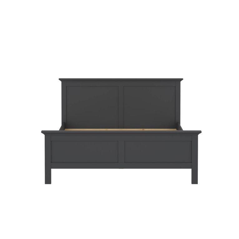 Letto matrimoniale grigio 199x210cm rete inclusa - Abies