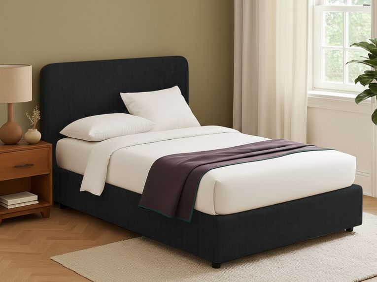 Letto Matrimoniale Grigio Scuro Sfoderabile Contenitore, Dimensione Materasso 160x200 cm - Argentina
