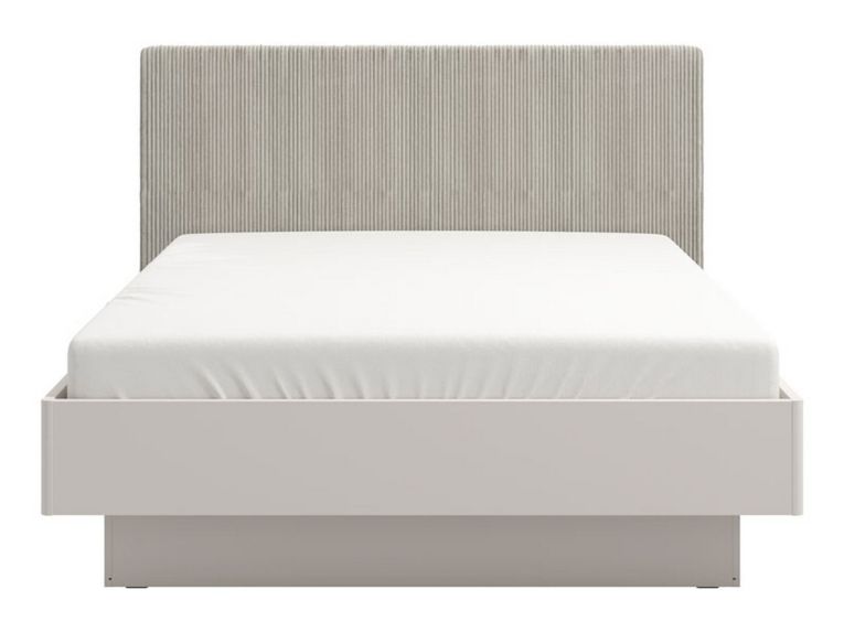 Letto Matrimoniale Grigio Tortora Testiera Imbottita Effetto Velluto Dimensione Materasso 160x200 cm, Peso Supportato 200 kg - Caprezzo