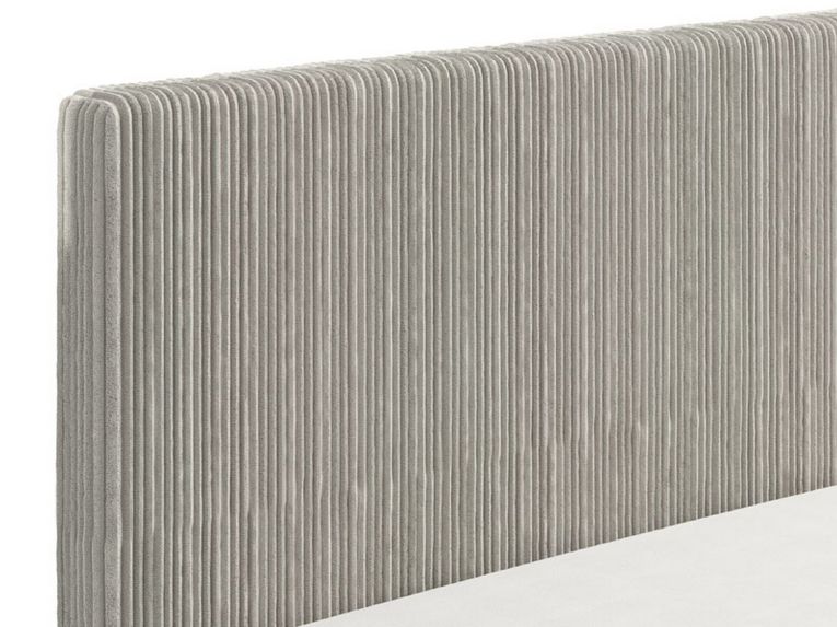 Letto Matrimoniale Grigio Tortora Testiera Imbottita Effetto Velluto Dimensione Materasso 160x200 cm, Peso Supportato 200 kg - Caprezzo