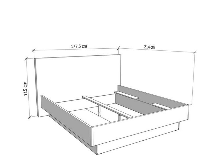 Letto Matrimoniale Grigio Tortora Testiera Imbottita Effetto Velluto Imbottito, Dimensione Materasso 180x200 cm - Ragogna
