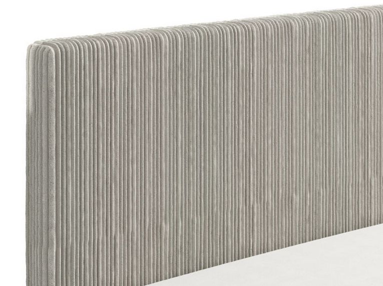 Letto Matrimoniale Grigio Tortora Testiera Imbottita Effetto Velluto Imbottito, Dimensione Materasso 180x200 cm - Ragogna