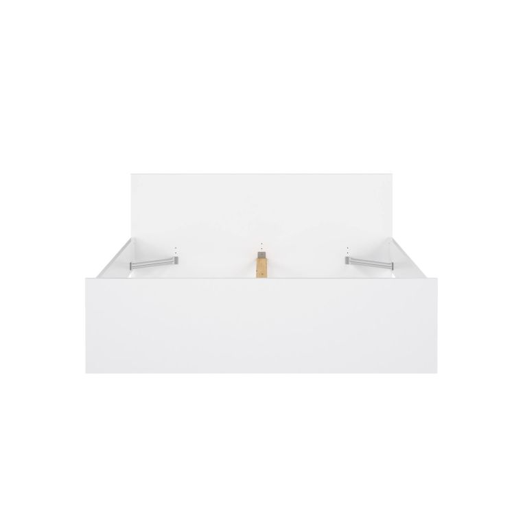 Letto matrimoniale Hortense, Sommier per camera da letto, Giroletto per stanza, Struttura porta materasso, 166x207 h80 cm, Bianco