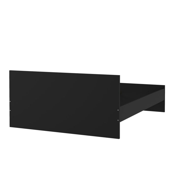 Letto matrimoniale Hortense, Sommier per camera da letto, Giroletto per stanza, Struttura porta materasso, 166x207 h80 cm, Nero