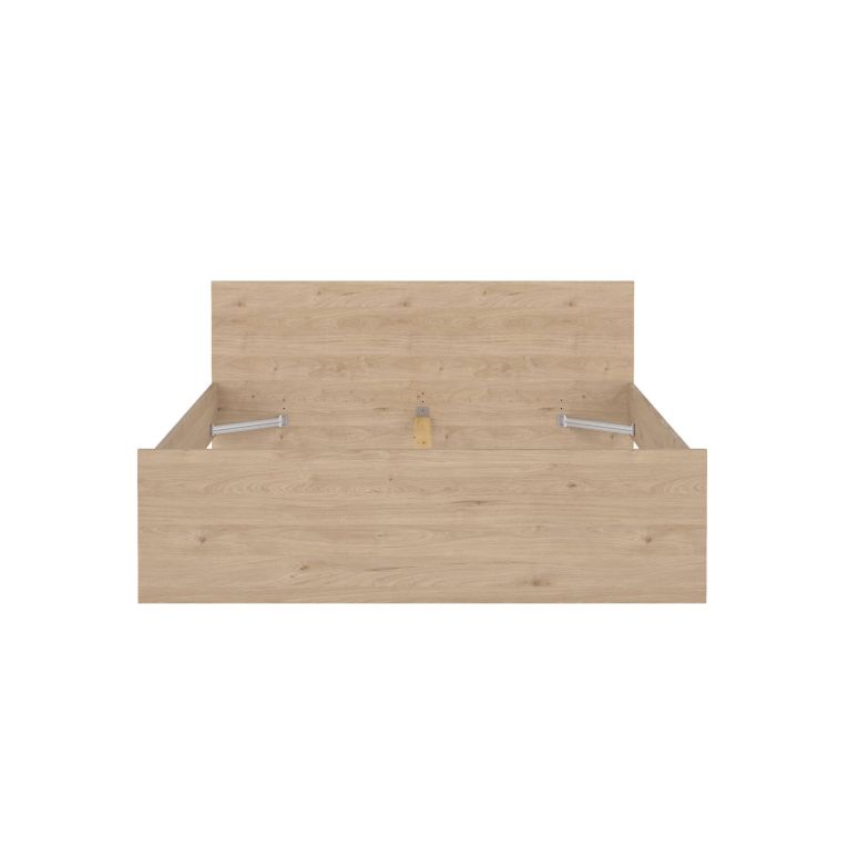 Letto matrimoniale Hortense, Sommier per camera da letto, Giroletto per stanza, Struttura porta materasso, 207x166 h80 cm, Rovere