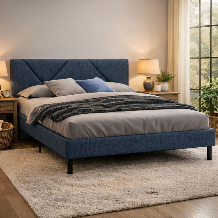 Letto matrimoniale Hypnos, 160x200 cm, Blu