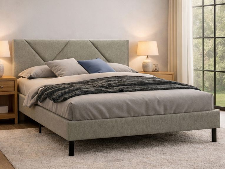 Letto matrimoniale Hypnos, 160x200 cm, Tortora