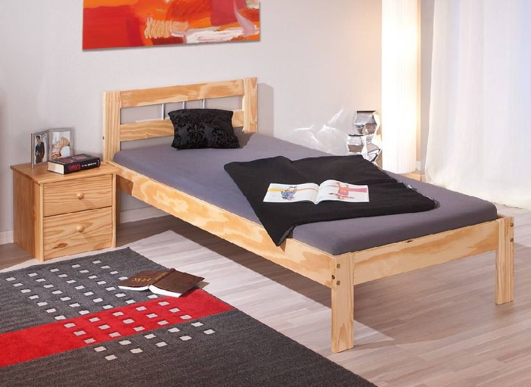 Letto matrimoniale Jena, Sommier per camera da letto, Giroletto per stanza, Struttura porta materasso, 195x145 h72 cm, Quercia