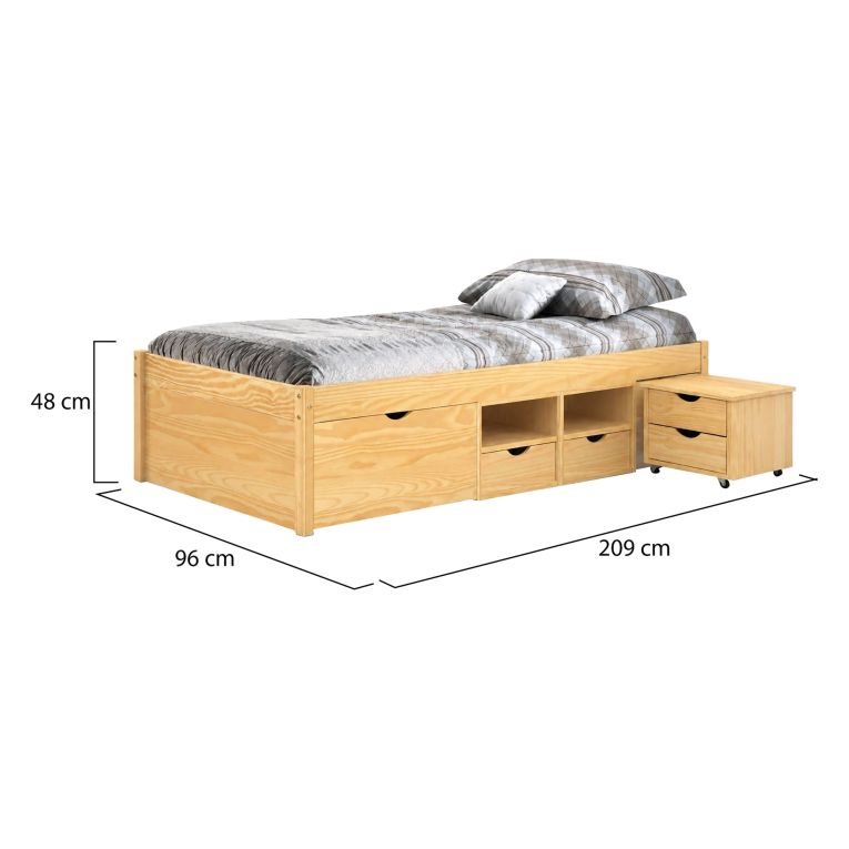 Letto Matrimoniale Marrone Contenitore Matrimoniale, - Cavallo