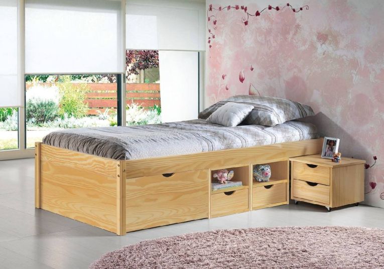 Letto Matrimoniale Marrone Contenitore Matrimoniale, - Cavallo