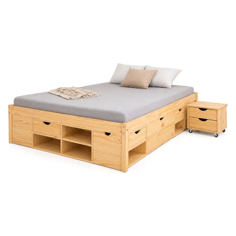 Letto Matrimoniale Marrone, - Ligosullo