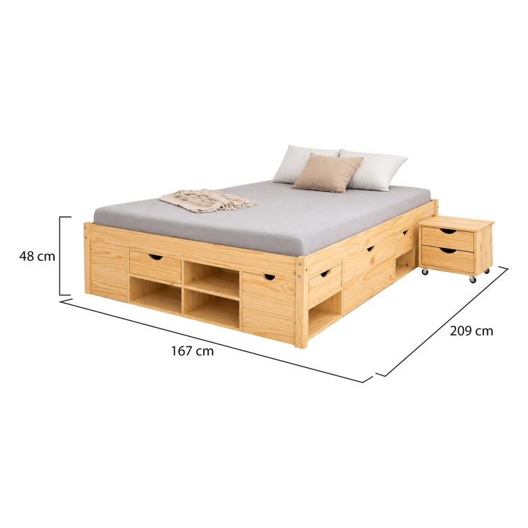 Letto Matrimoniale Marrone, - Ligosullo