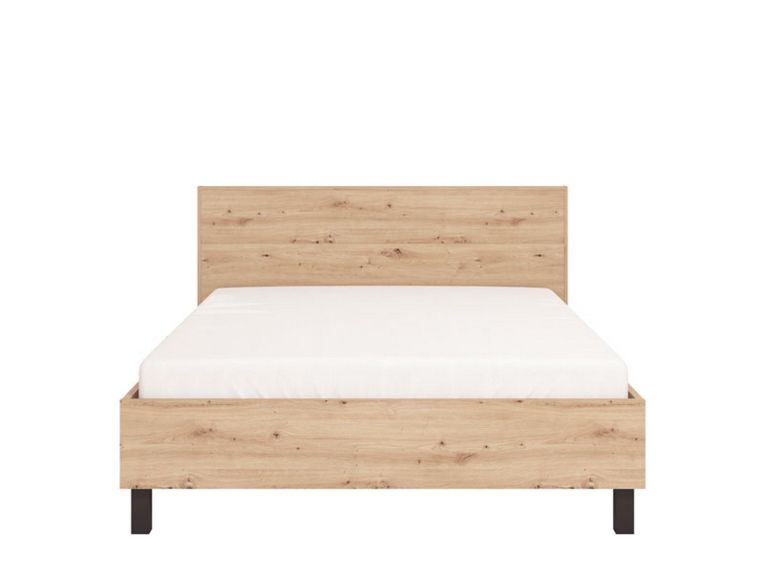 Letto Matrimoniale Marrone Rovere Nodi Dimensione Materasso 160x200 cm Peso Supportato 200 kg, Matrimoniale - Coazze