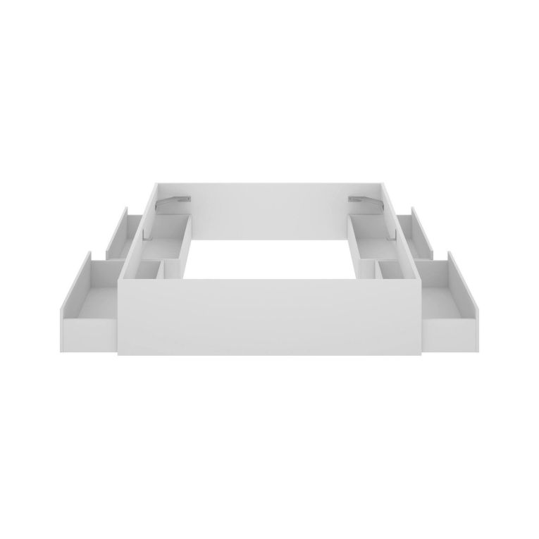 Letto matrimoniale moderno bianco 205x169cm robusto - Ferdie