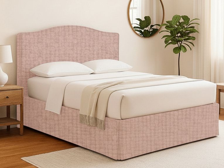 Letto Matrimoniale Rosa Sfoderabile Contenitore, Dimensione Materasso 160x200 cm - Orgiano