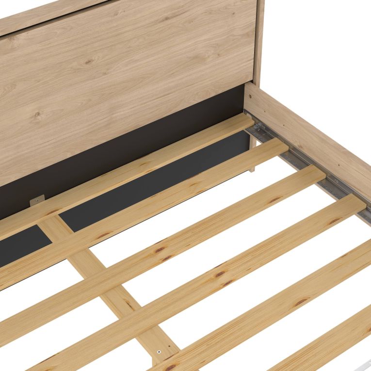 Letto matrimoniale rovere 172x206cm struttura in legno - Kintamo