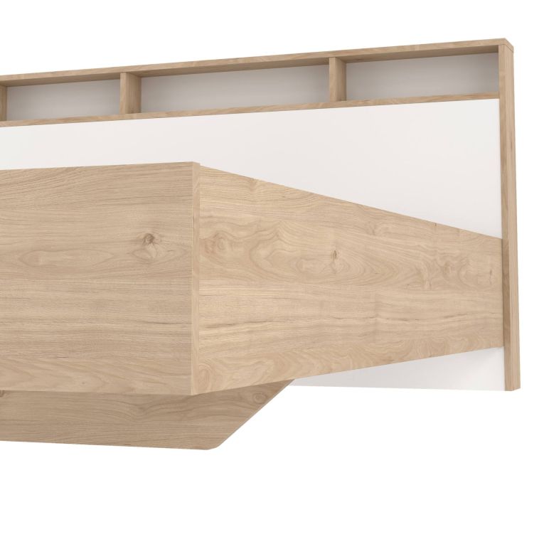 Letto matrimoniale rovere e bianco 169x216cm - Rose
