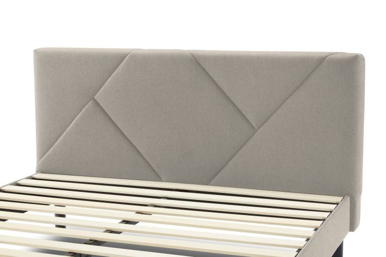 Letto matrimoniale tortora 169x204cm imbottito - Morpheus