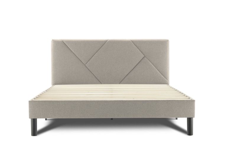Letto matrimoniale tortora 169x204cm imbottito - Morpheus