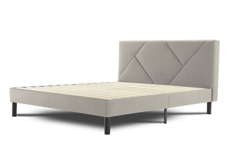 Letto matrimoniale tortora 169x204cm imbottito - Morpheus