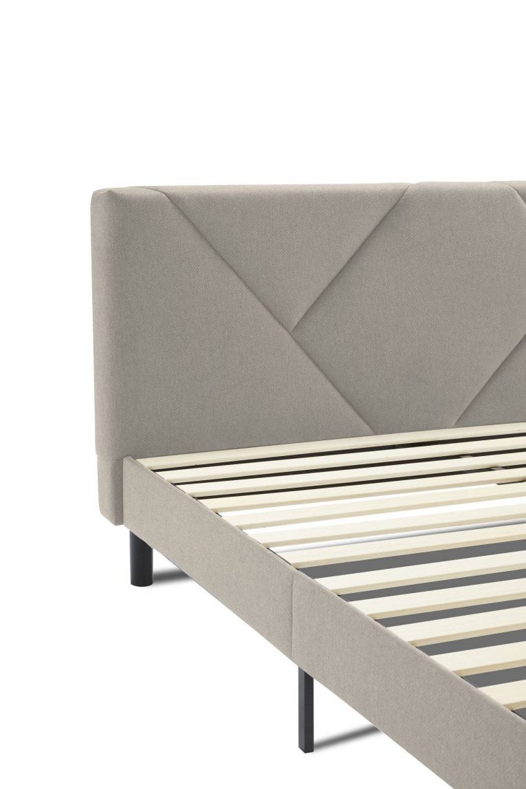 Letto matrimoniale tortora 169x204cm imbottito - Morpheus
