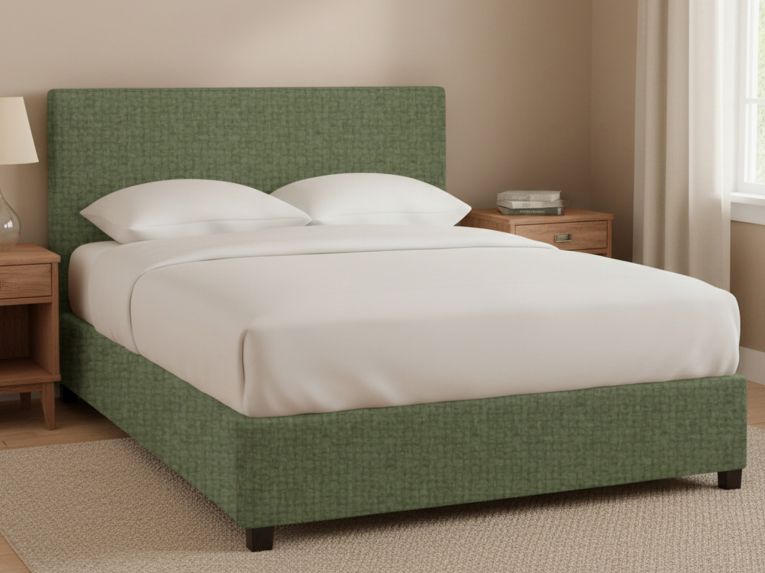 Letto Matrimoniale Verde Sfoderabile Contenitore, Dimensione Materasso 160x200 cm - Frinco