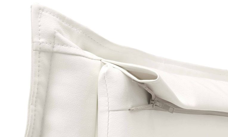 Letto matrimoniale Veronica, Letto contenitore con rivestimento in ecopelle, 100% Made in Italy, Apertura frontale, adatto per materasso Cm 160x190, Bianco