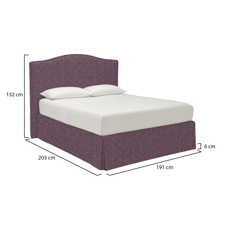 Letto Matrimoniale Viola Lilla Sfoderabile Contenitore, Dimensione Materasso 160x190 cm - Turania