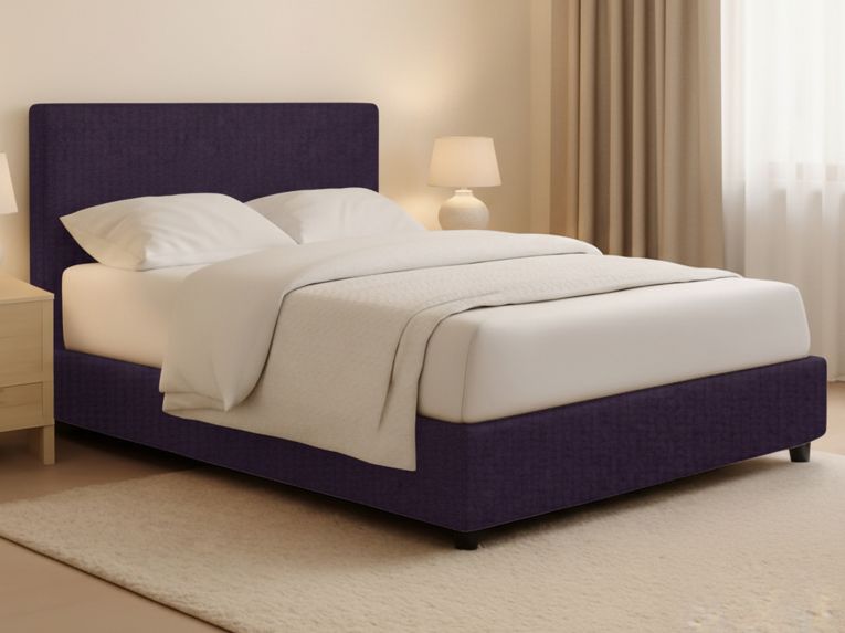 Letto Matrimoniale Viola Sfoderabile Contenitore, Dimensione Materasso 160x200 cm - Lenta