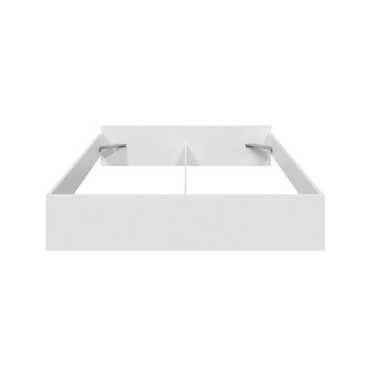 Letto matrimoniale Yakima, Giroletto matrimoniale, Struttura per camera da letto adatta a materasso 190x160, 166x196h40 cm, Bianco