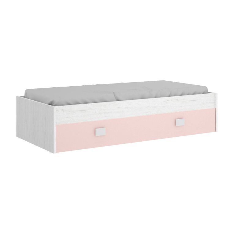 Letto per bambini 195x97cm bianco e rosa - Aikiko