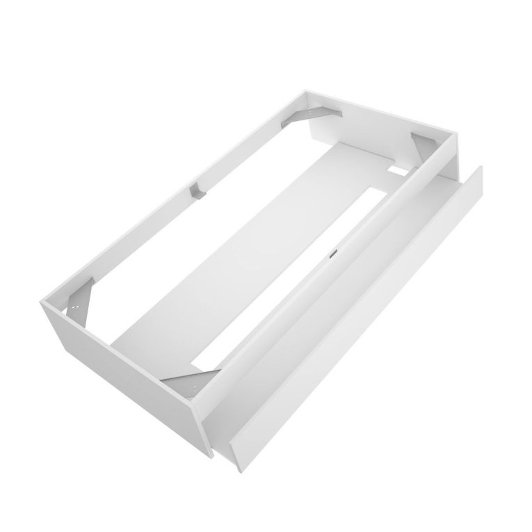 Letto per bambini Castellaz, Lettino per cameretta, Set camera da letto, Struttura porta materasso, 96x195 h40 cm, Bianco