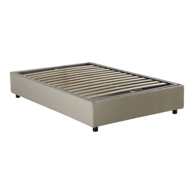 Letto piazza e mezza Abici, con materasso Cm 120x200 incluso, Beige