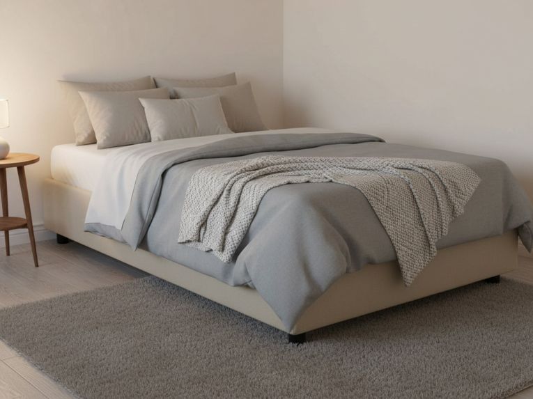Letto piazza e mezza Abici, con materasso Cm 120x200 incluso, Beige