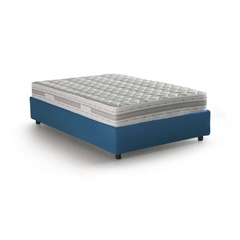 Letto piazza e mezza Abici, con materasso Cm 120x200 incluso, Blu