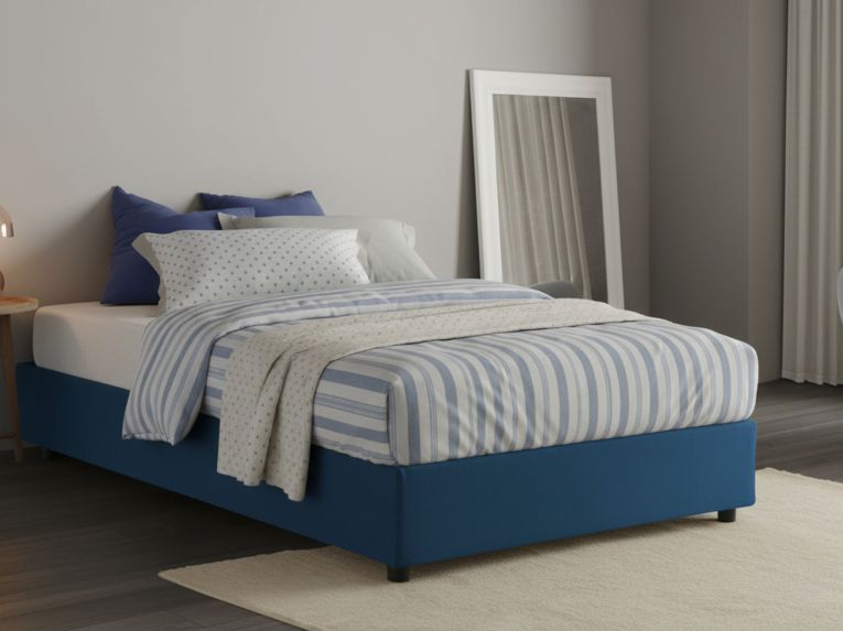 Letto piazza e mezza Abici, con materasso Cm 120x200 incluso, Blu