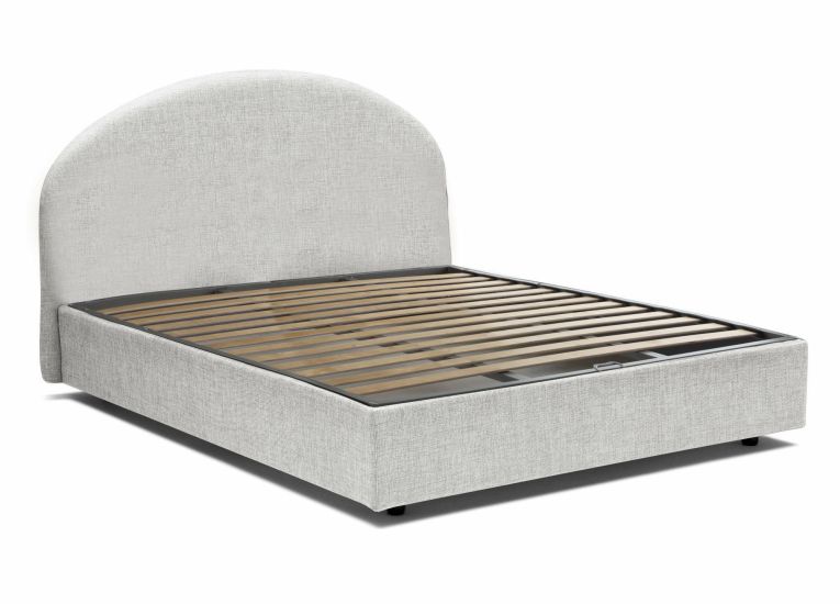 Letto piazza e mezza Akis, adatto per materasso Cm 120x190, Bianco