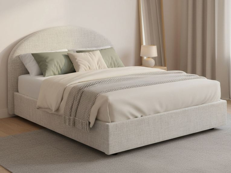 Letto piazza e mezza Akis, adatto per materasso Cm 120x190, Bianco
