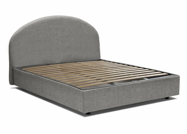 Letto piazza e mezza Akis, adatto per materasso Cm 120x190, Grigio