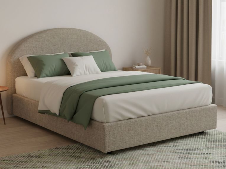 Letto piazza e mezza Akis, adatto per materasso Cm 120x190, Tortora